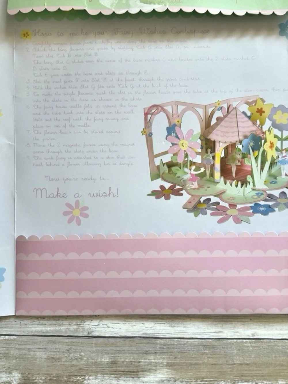 Meri Meri Fairy Wishes Centerpiece Fairy Party Garland 3D Birthday Decor Set VTG